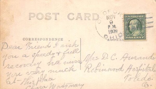 Old Forge Ohio Church Real Photo Vintage Postcard AA100535 - Image 2