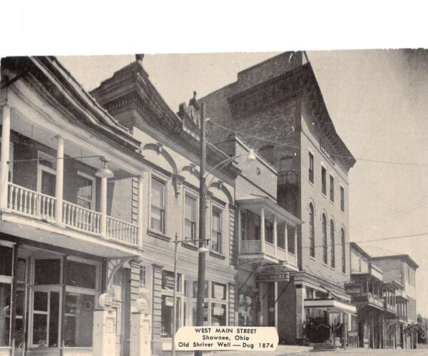 Shawnee Ohio West Main Street Coke Sign Vintage Postcard AA100542