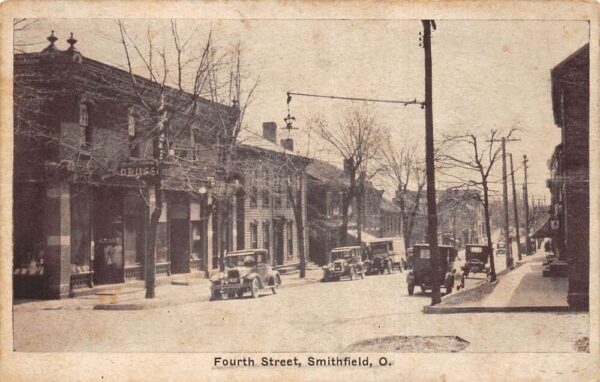 Smithfield Ohio Fourth Street Vintage Postcard AA100543