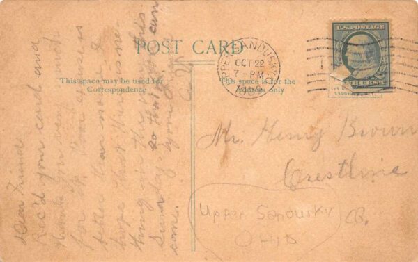 Sandusky Ohio Main Street Grocery Store Vintage Postcard AA100544 - Image 2