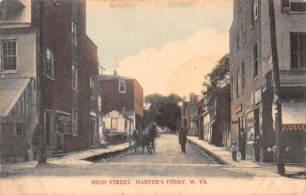 Harpers Ferry West Virginia High Street Vintage Postcard AA100550