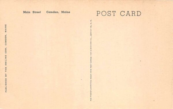 Camden Maine Main Street The Smiling Cow Store Vintage Postcard AA100552 - Image 2