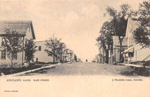 Ashland Maine Main Street Tuck Vintage Postcard AA100558