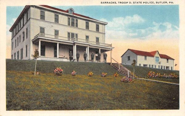 Butler Pennsylvania State Police Barracks Troop D Postcard AA100565
