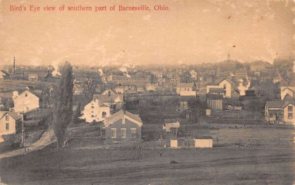 Barnesville Ohio Birds Eye View Southern Part Vintage Postcard AA100585
