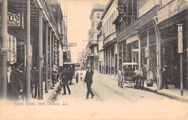 New Orleans Louisiana Royal Street Vintage Postcard AA100591