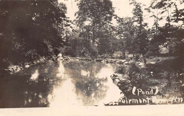 Fairmont Farm West Virginia Pond Scenic View Real Photo Postcard AA100596