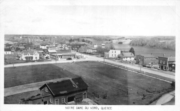 Notre Dame du Nord Quebec Canada Birds Eye View Real Photo Postcard AA100599