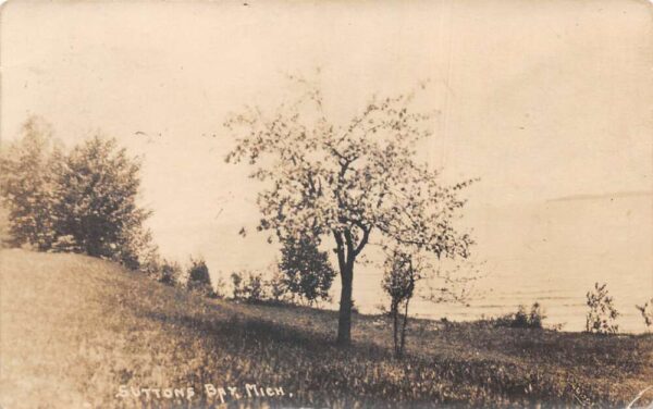 Sutton Bay Michigan Scenic View Real Photo Vintage Postcard AA100603