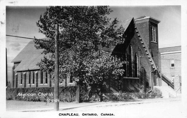 Chapleau Ontario Canada Anglican Church Real Photo Vintage Postcard AA100624