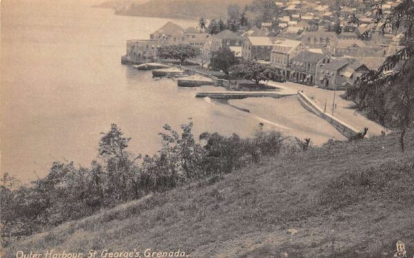 St Georges Grenada Caribbean Outer Harbour Birds Eye View Tuck Postcard AA100636