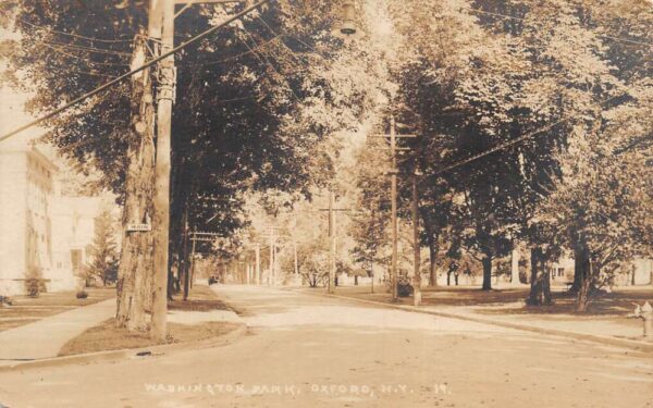 Oxford New York Washington Park, Real Photo, Vintage Postcard U22892