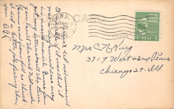 Oxford New York Washington Park, Real Photo, Vintage Postcard U22892 - Image 2