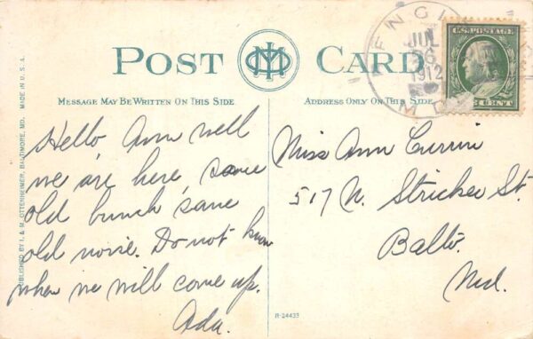 Baltimore Maryland Ruins Of The Great Fire Of 1904, Vintage Postcard U22899 - Image 2