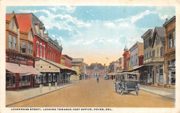 Dover Delaware Lockerman St., 5 & 10 Cent Store, Vintage Postcard U22900