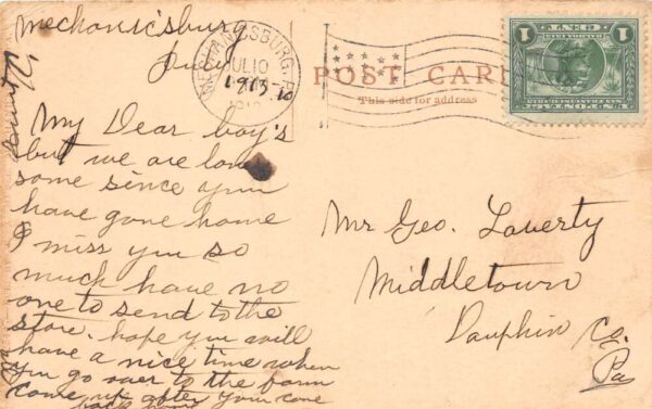 Mechanicsburg Pennsylvania Merchants Hotel And 1st National Bank, PC U22914 - Image 2