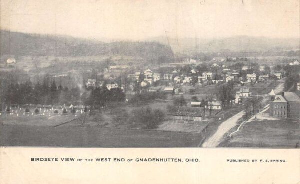 Gnadenhutten Ohio Bird's Eye View Of The West End, Undivided Back, PC U22915