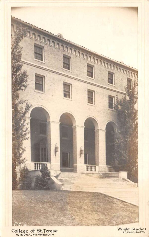 Winona Minnesota College Of St. Teresa, Real Photo, Vintage Postcard U22931