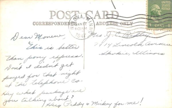 Winona Minnesota College Of St. Teresa, Real Photo, Vintage Postcard U22931 - Image 2
