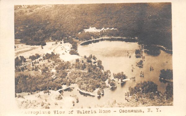 Oscawana New York Aeroplane View Of Valeria Home, Real Photo, Vintage PC U22960