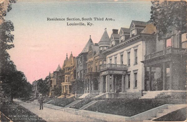Louisville Kentucky Residence Section, South 3rd Avenue, Vintage PC U22978