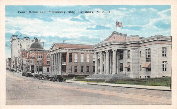 Salisbury North Carolina Court House & Community Building, Vintage PC U22998