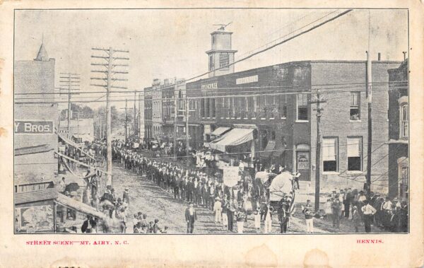 Mt. Airy North Carolina Street Scene During Parade, Undivided Back, PC U23000