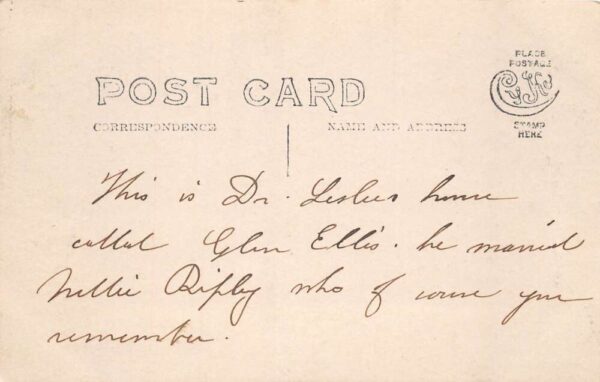Glen Ellis New Hampshire Dr. Leslie's Home, Real Photo, Vintage Postcard U23030 - Image 2