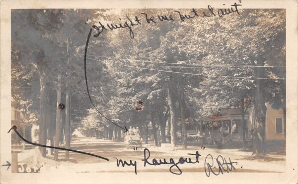 Jordan New York Street Scene, Real Photo Vintage Postcard U23056