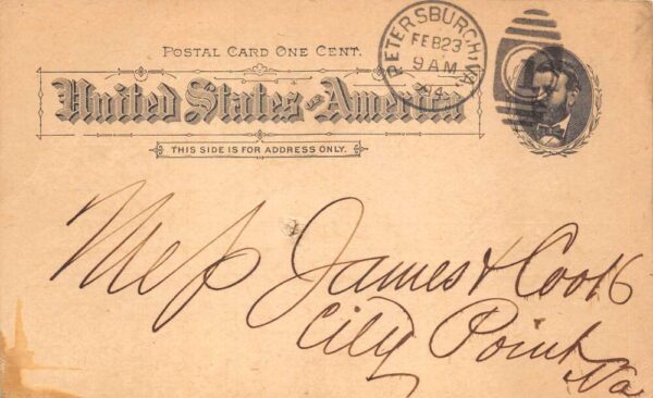 Petersburg Virginia Wright Boots Shoes Leather Dealer Receipt Postcard AA100653 - Image 2