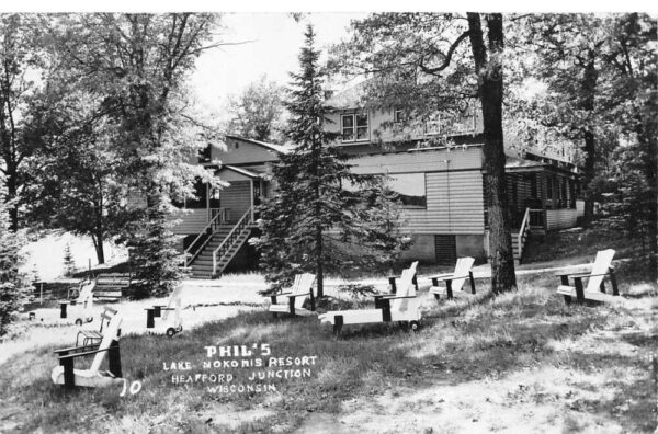 Heafford Junction Wisconsin Ohil's Lake Nokomis Resort Real Photo PC AA100662