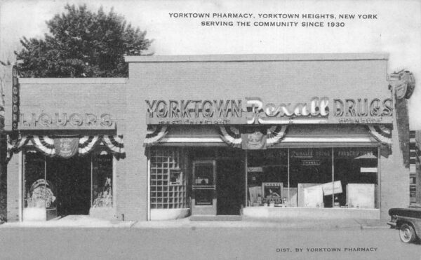 Yorktown Heights New York Pharmacy Drug Store Vintage Postcard AA100687