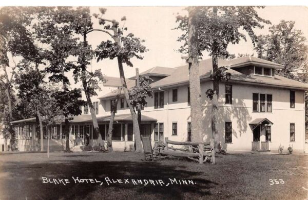 Alexandria Minnesota Blake Hotel Real Photo Vintage Postcard AA100690