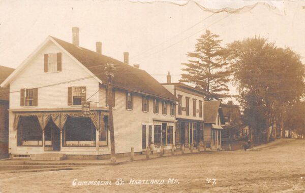 Hartland Maine Commercial Street Real Photo Vintage Postcard AA100713