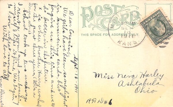 Moundridge Kansas West Side Main Street Vintage Postcard AA100732 - Image 2