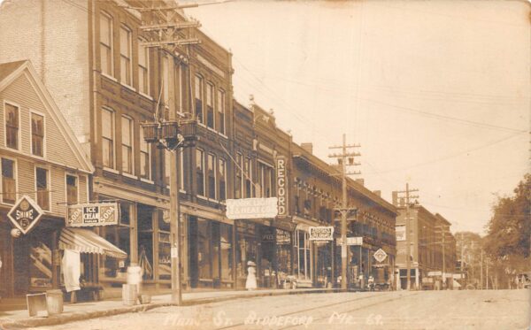 Biddeford Maine Main Street Soda Ice Cream Parlor Real Photo Postcard AA100743