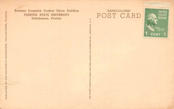 Tallahassee Florida U23127 Florida State University, Rowena Longmire Student Union Bldg., PC - Image 2