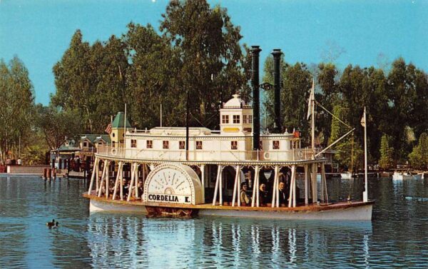 Buena Park California Knott's Berry Farm Steamboat Ride, Vintage PC U23139