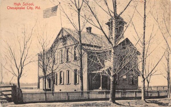 Chesapeake City Maryland High School Vintage Postcard AA100987