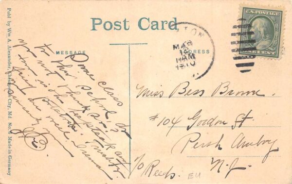 Chesapeake City Maryland High School Vintage Postcard AA100987 - Image 2
