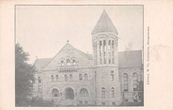 Morgantown West Virginia University Library Vintage Postcard AA101004