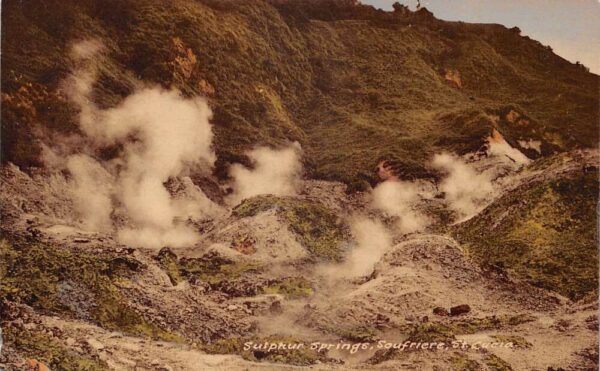 Soufriere St Lucia Sulphur Springs Vintage Postcard AA86635