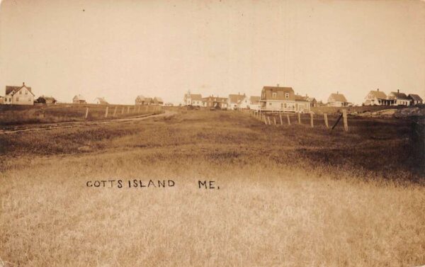Cotts Island Maine Residential Area Scenic View Real Photo Postcard AA86646
