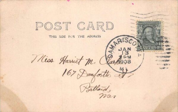 Damariscotta Maine Drug Store Business District Real Photo Postcard AA86651 - Image 2