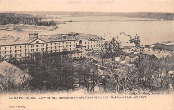 Annapolis Maryland Old Shipmen's Qtrs., Naval Academy, Vintage Postcard U20196