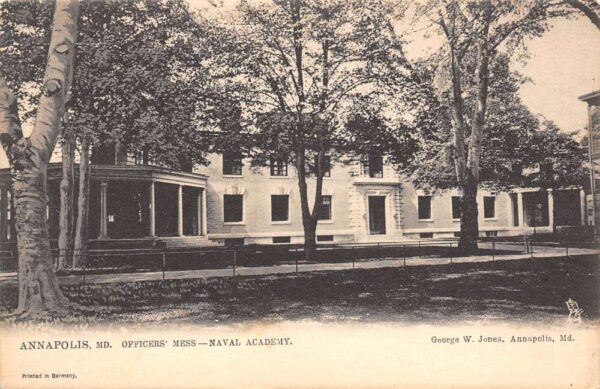 Annapolis Maryland Officers' Mess Hall, Naval Academy, Vintage Postcard U20200