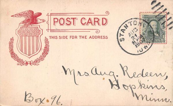Stanton Iowa Swedish Lutheran Church, Undivided Back, Vintage Postcard U20213 - Image 2
