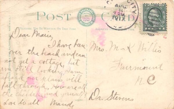 Ocean City Maryland On The Beach, White Border, Vintage Postcard U20218 - Image 2