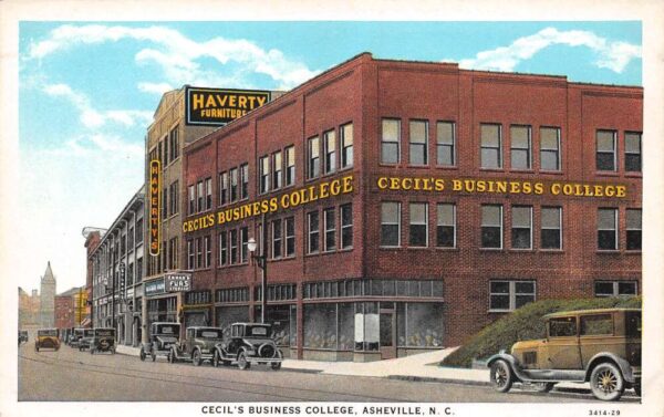 Asheville North Carolina Cecil's Business College,Haverty's Furniture,PC U20225