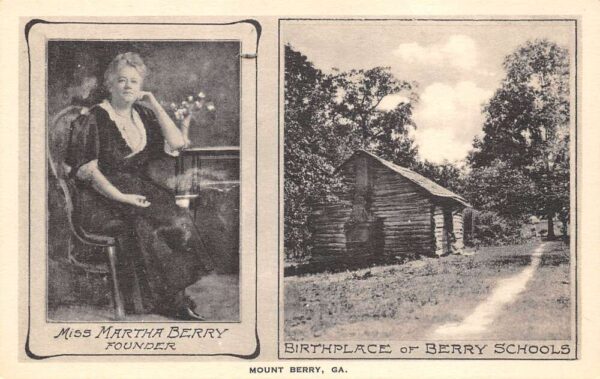 Mount Berry Georgia Berry School, Founder Martha Berry, Vintage Postcard U20227